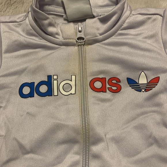 White/ tint of gray adidas tracksuit - Picture 3 of 3